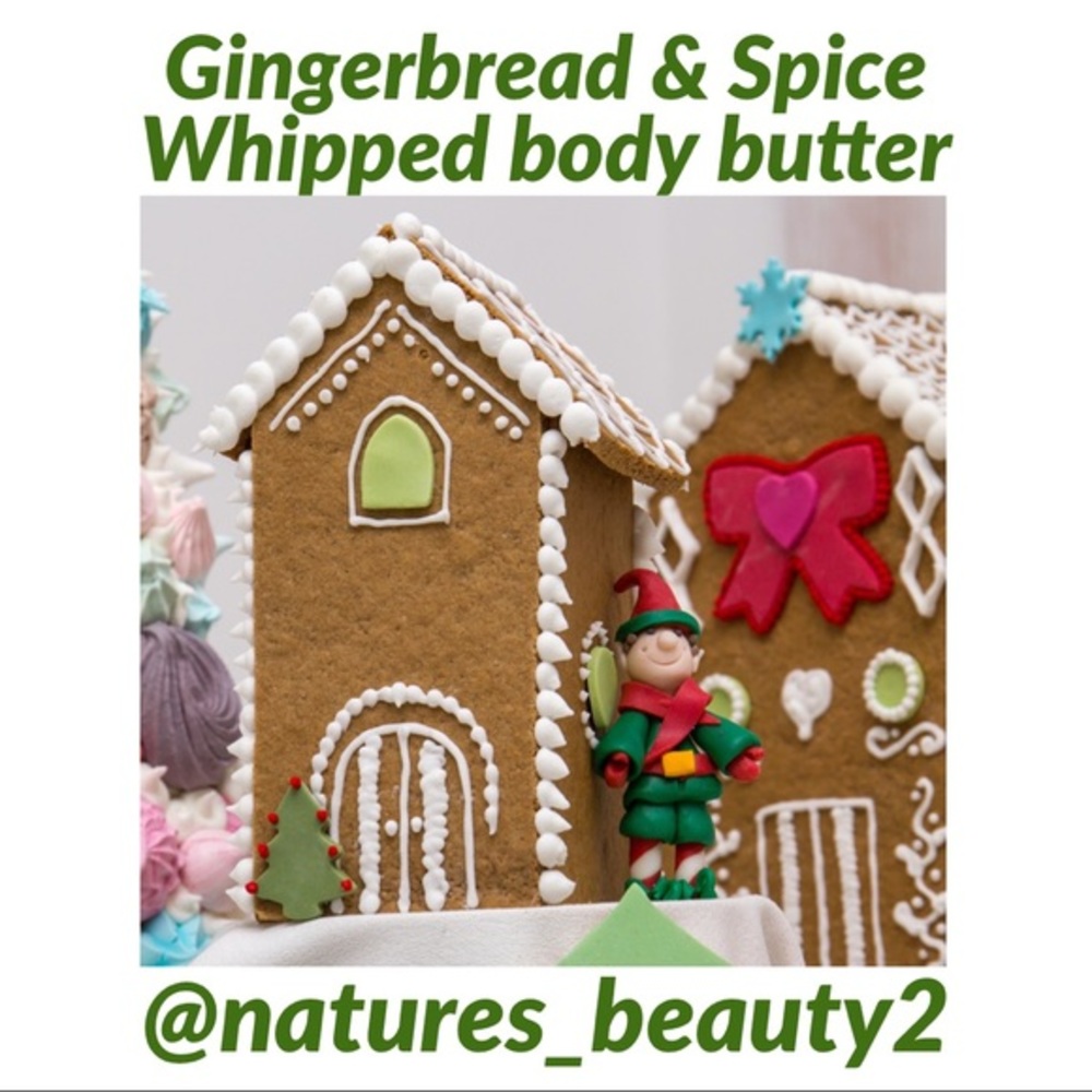 Seasonal Gingerbread & Spice Whipped Body Butter hand crafted made fresh 5 ounce